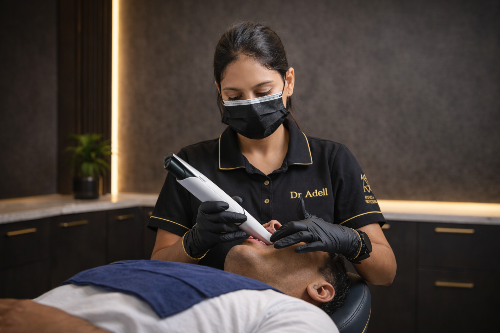 Dr Adell performing treatment